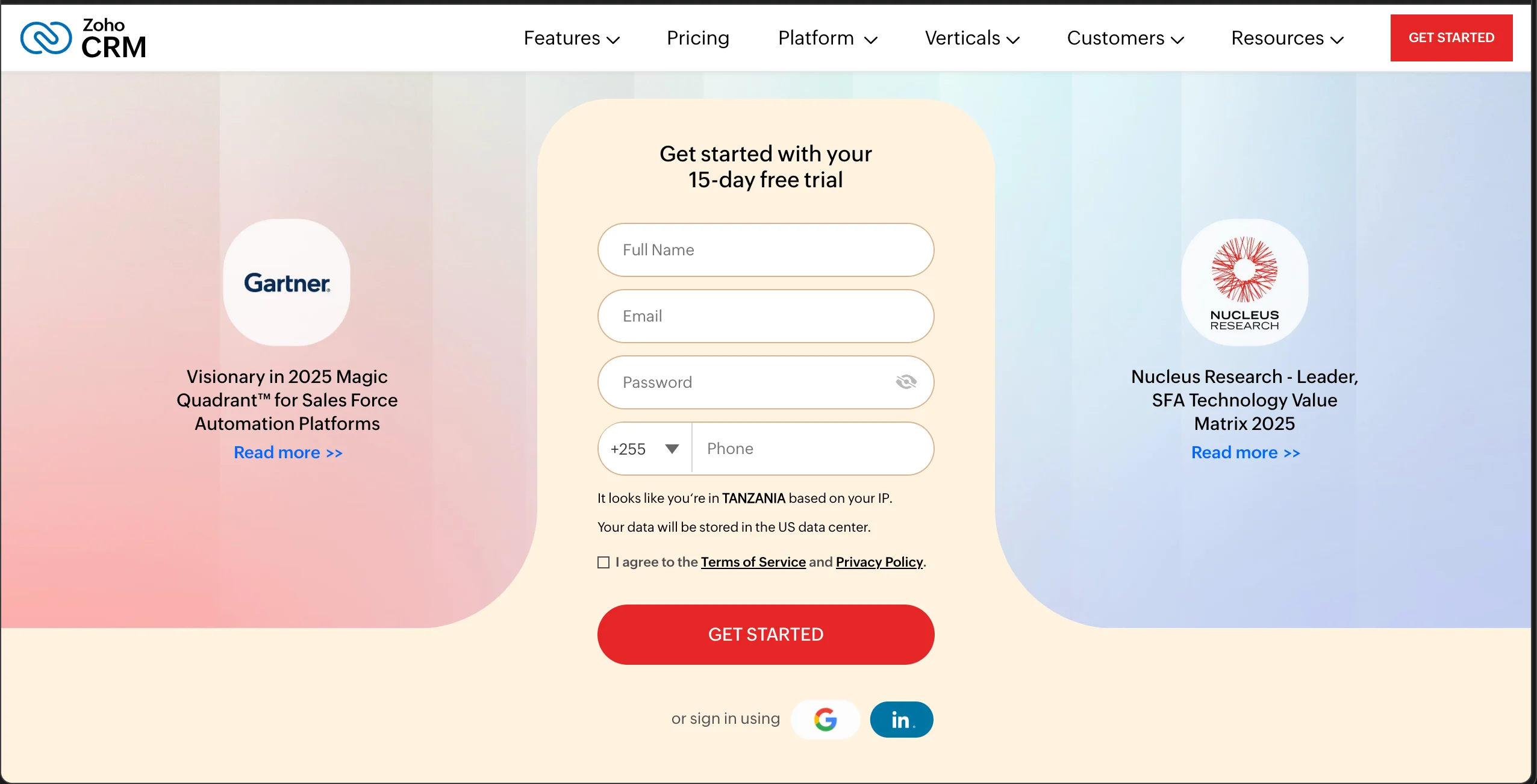 Activating ZohoCRM