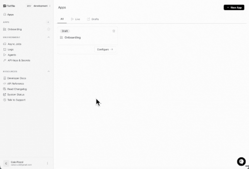 Flatfile secret key creation