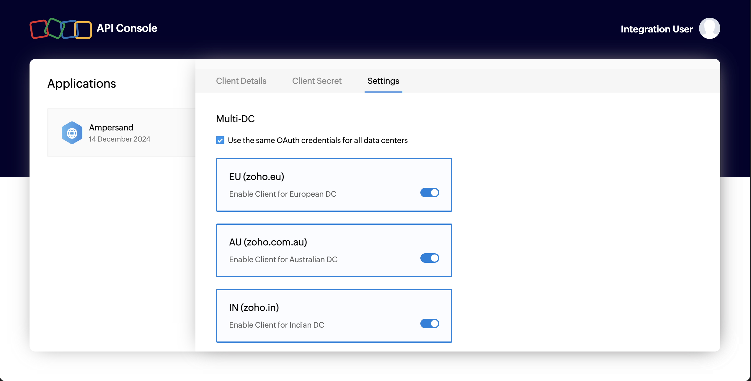 Toggle regions