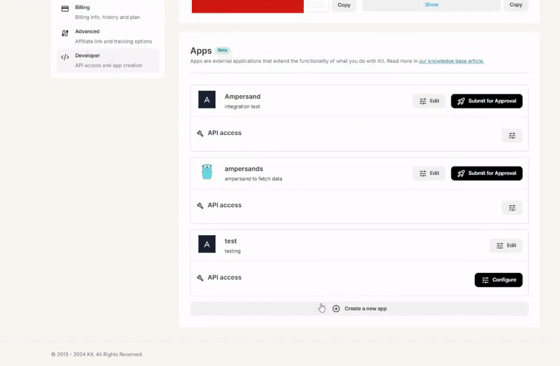 Kit App Creation