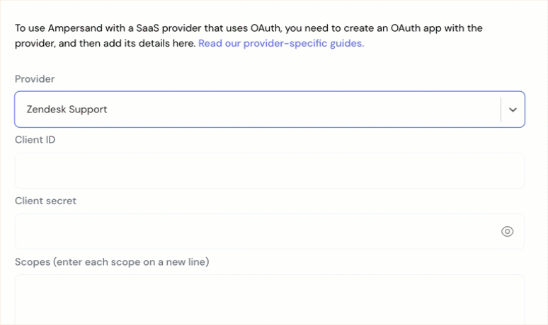 Ampersand Project Selection