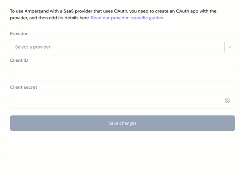 Ampersand Project Selection