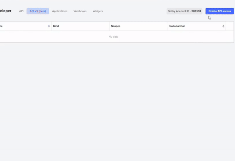 Sellsy App Creation