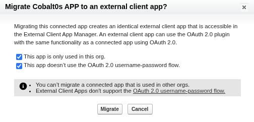 Migrate connected app 3