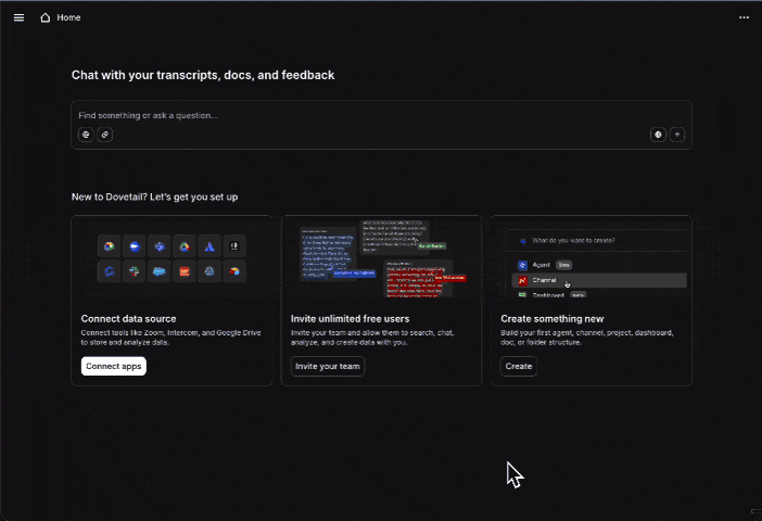 Dovetail API token creation