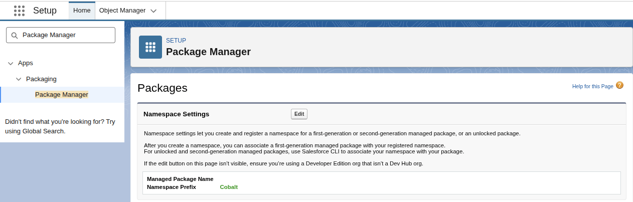 Create Namespace