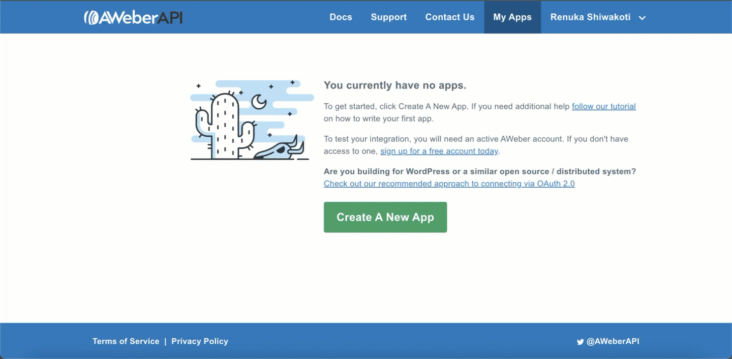 AWeber App Creation