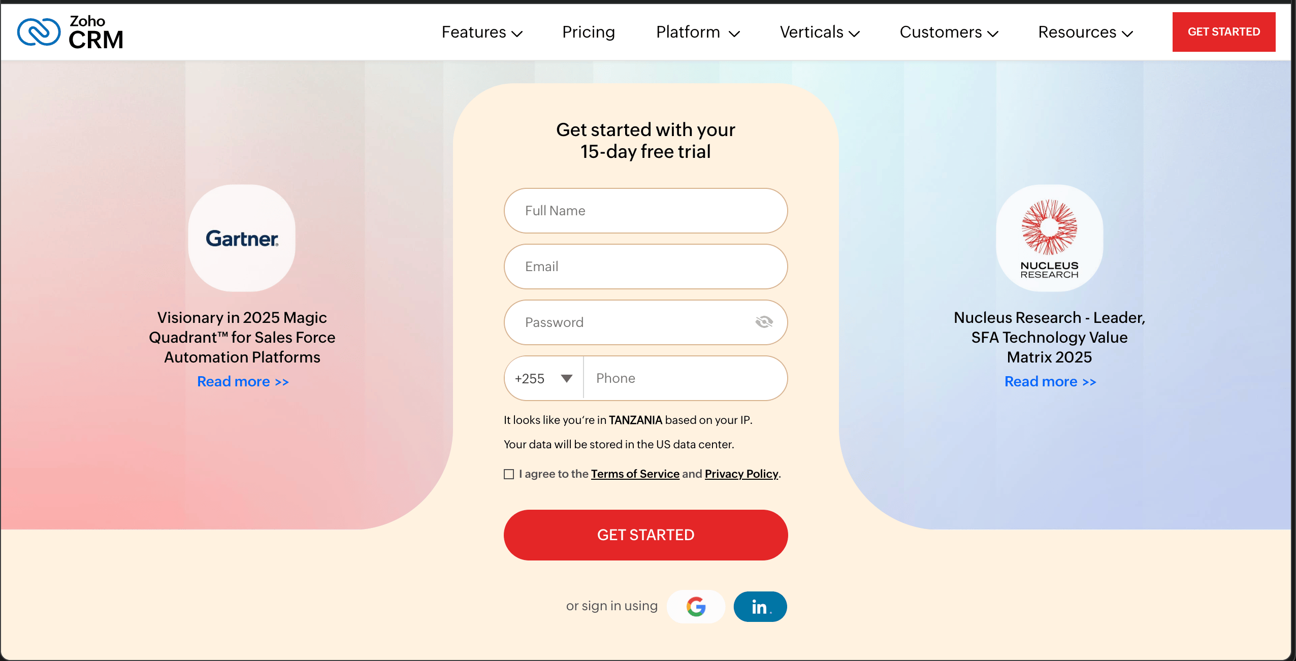 Activating ZohoCRM