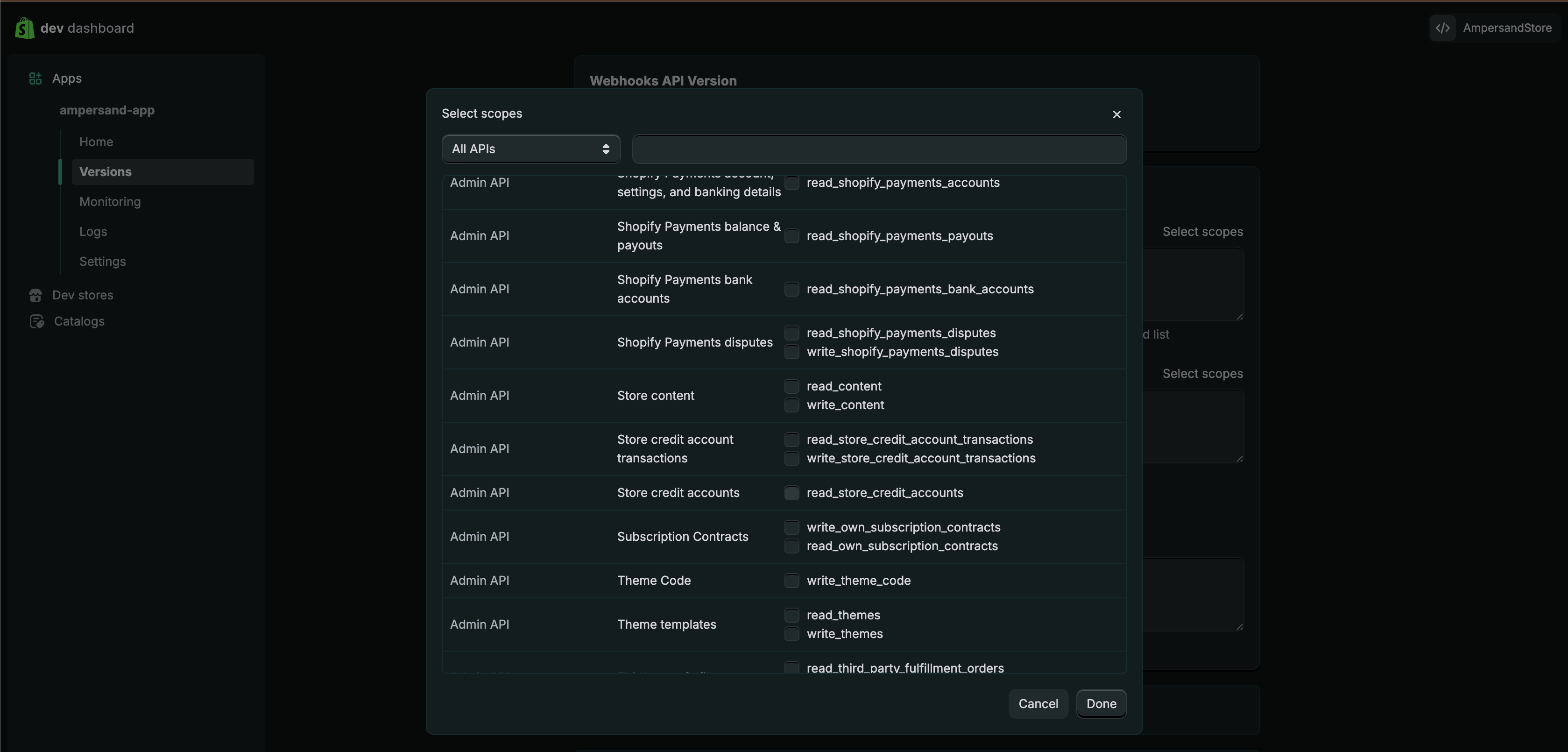 Shopify Partners dashboard (Apps)