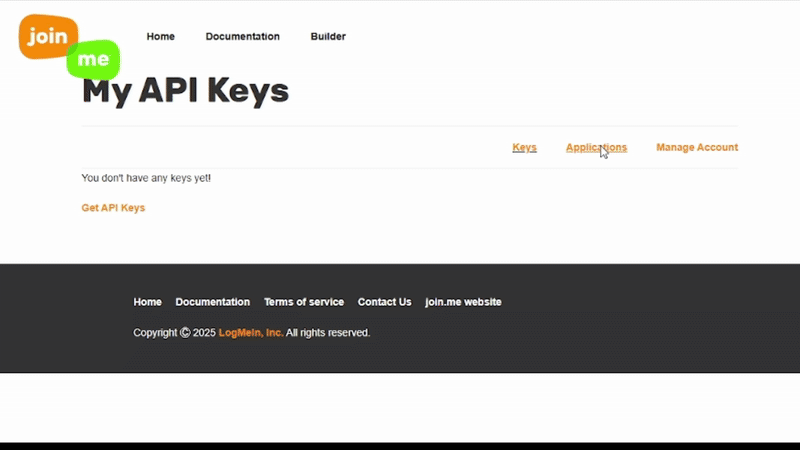 Join.me OAuth Creation