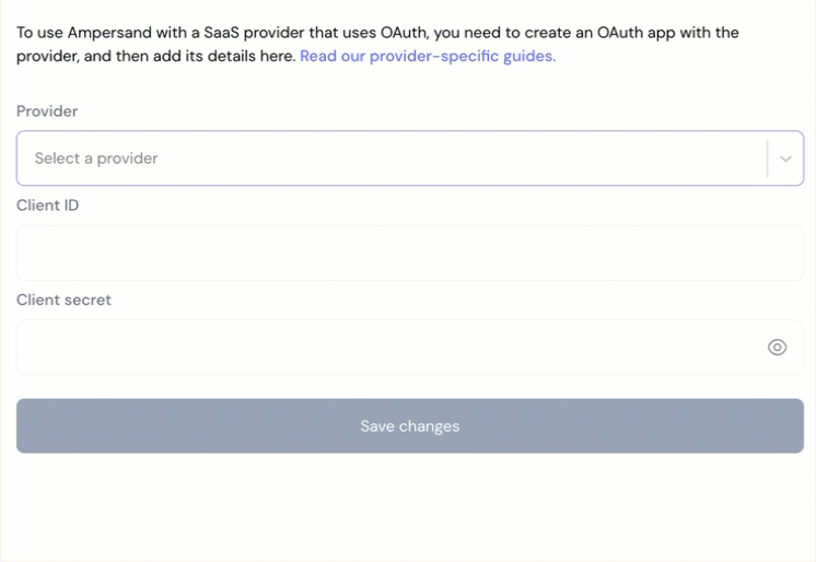 Ampersand Project Selection
