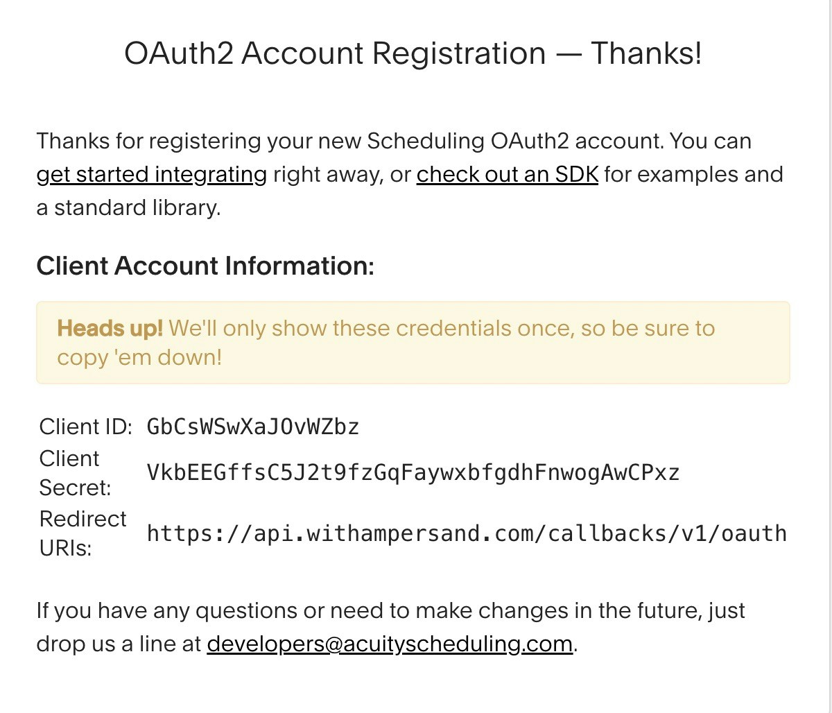 Acuity Scheduling App Creation