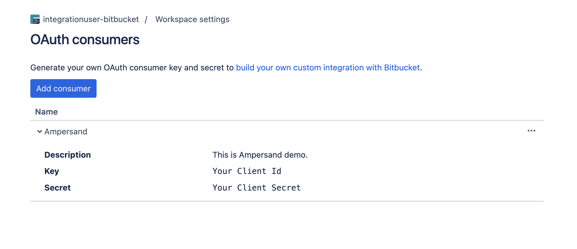Bitbucket Oauth secrets