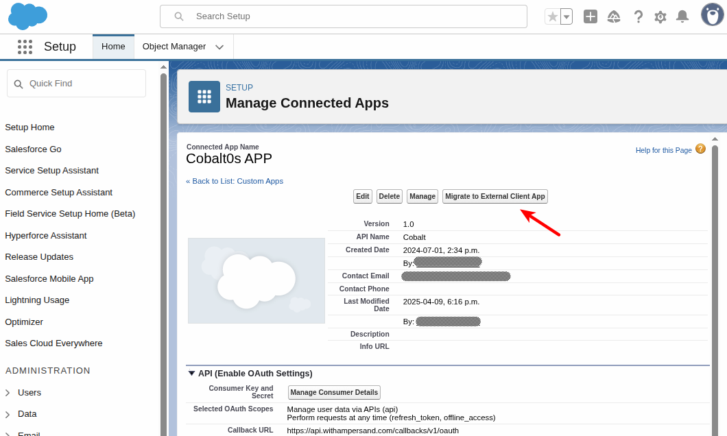 Migrate connected app 1