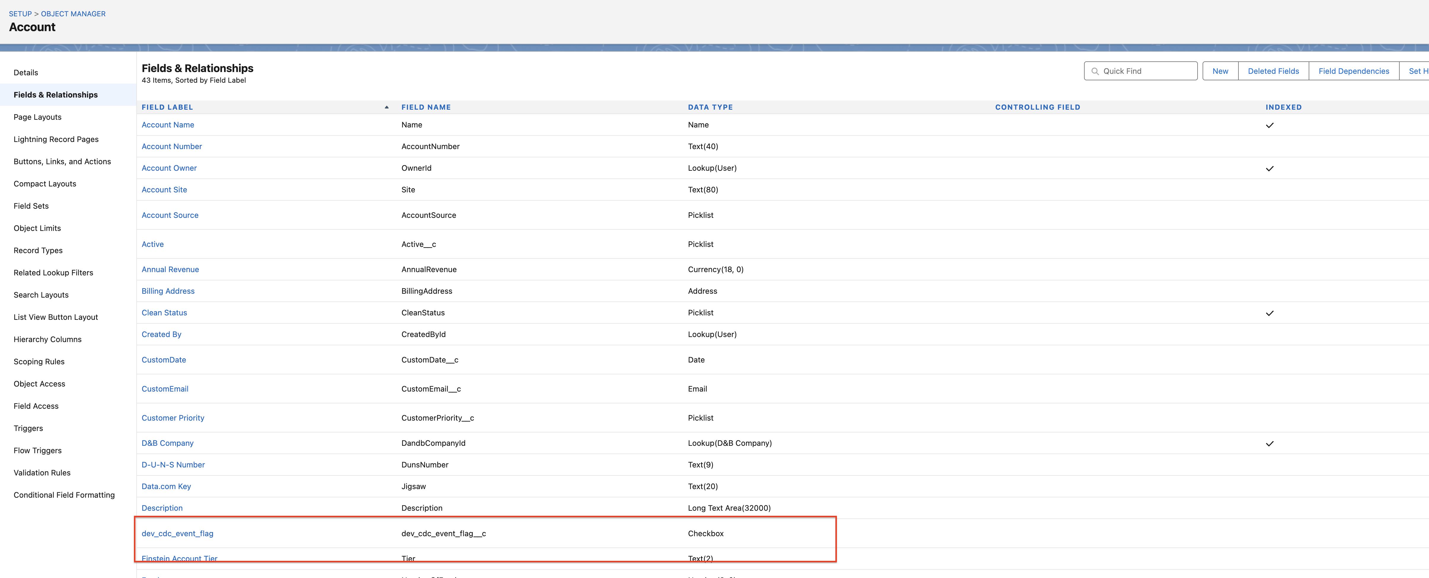 Custom checkbox field in Salesforce Object Manager Fields & Relationships