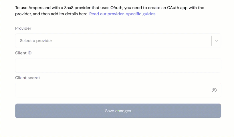 Ampersand Project Selection
