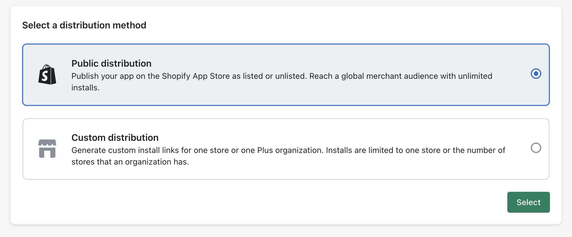 Select Public distribution