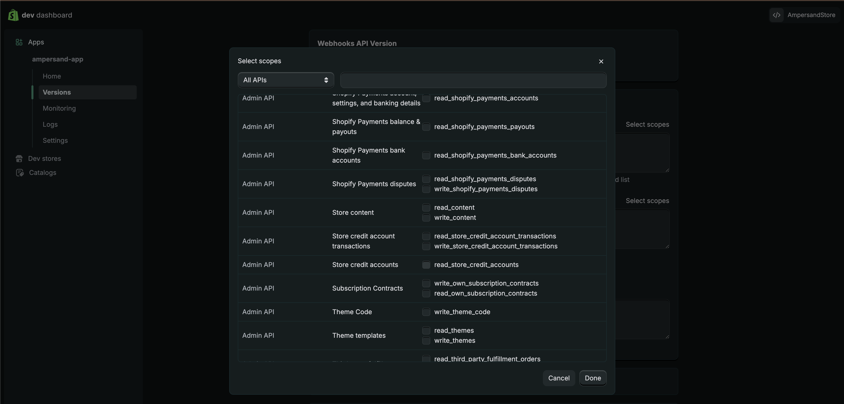 Shopify Partners dashboard (Apps)
