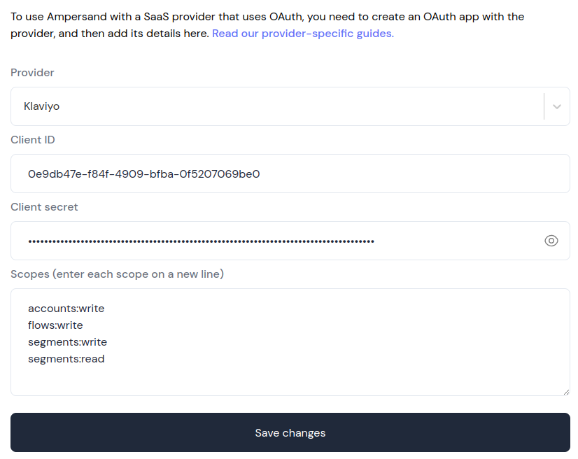 Ampersand Project Selection