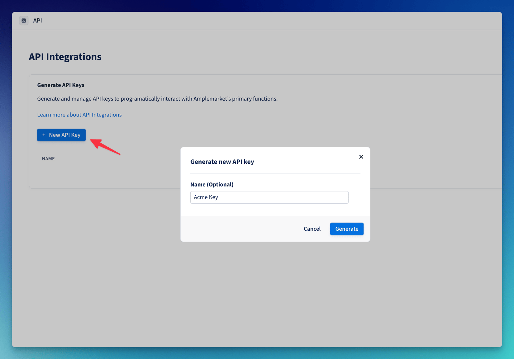 Getting Started - Amplemarket API