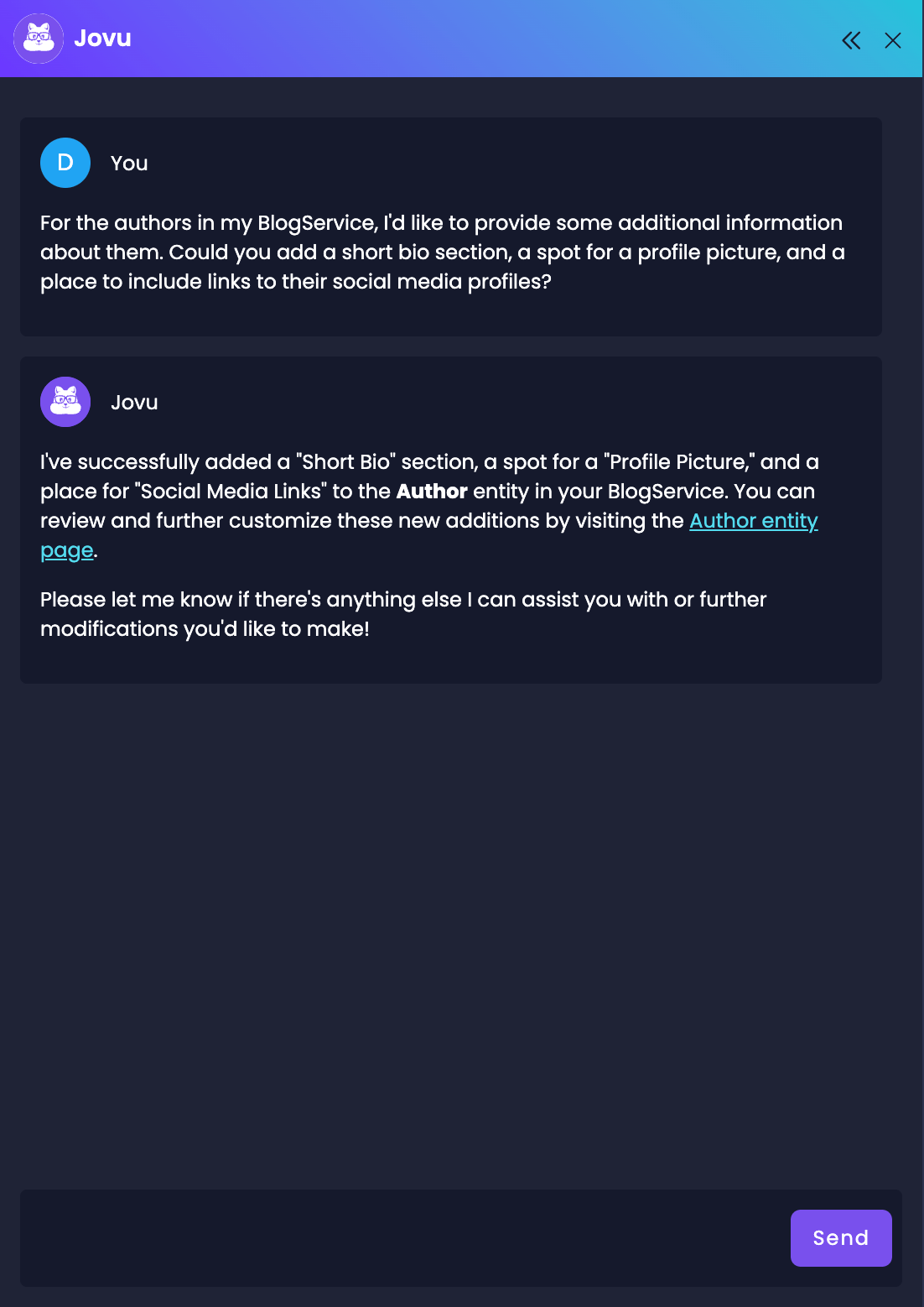 Add Fields To Existing Entities with Jovu