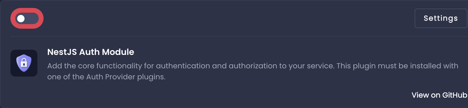 Disable the Authentication Plugin