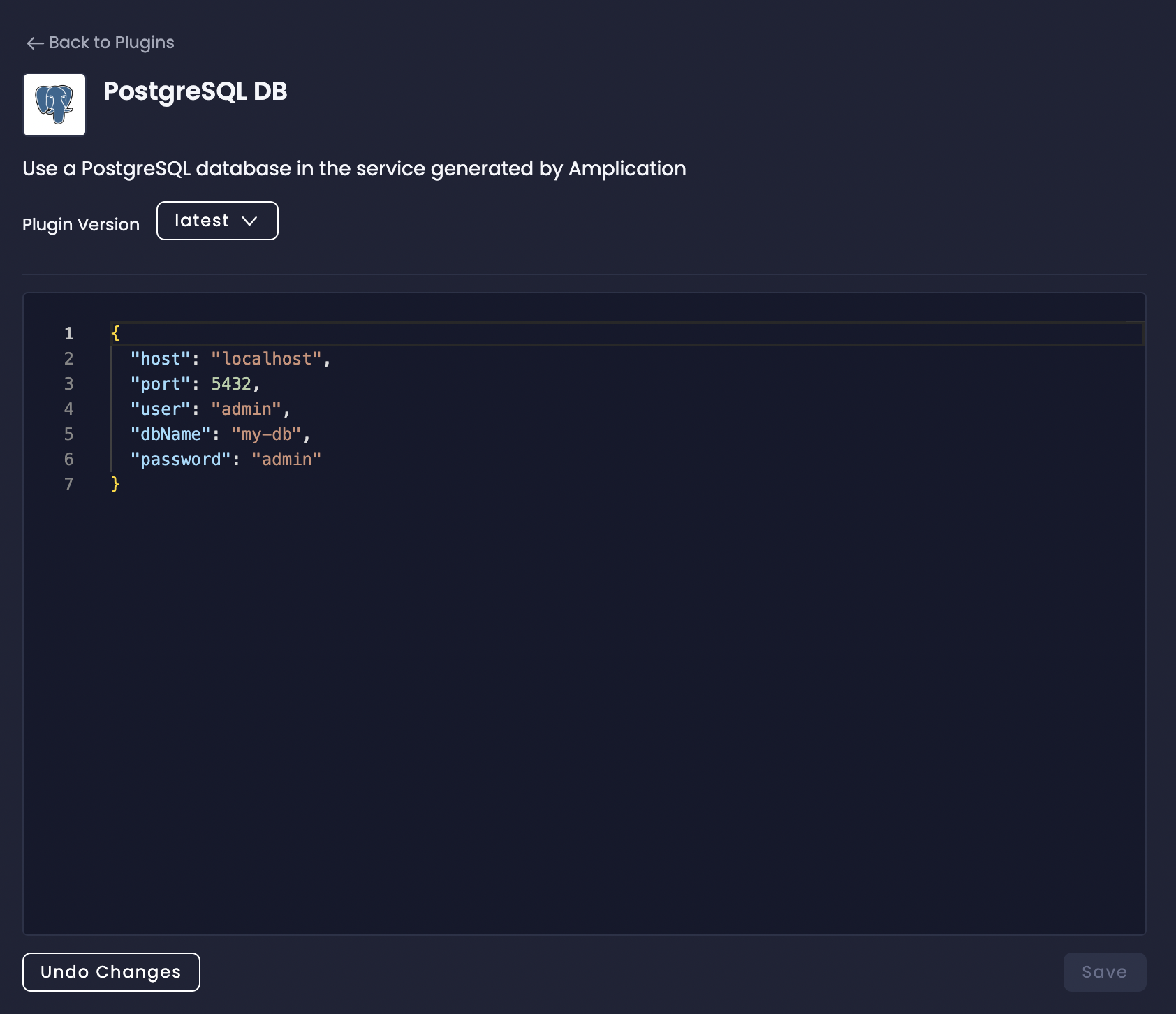 Plugin Settings Page