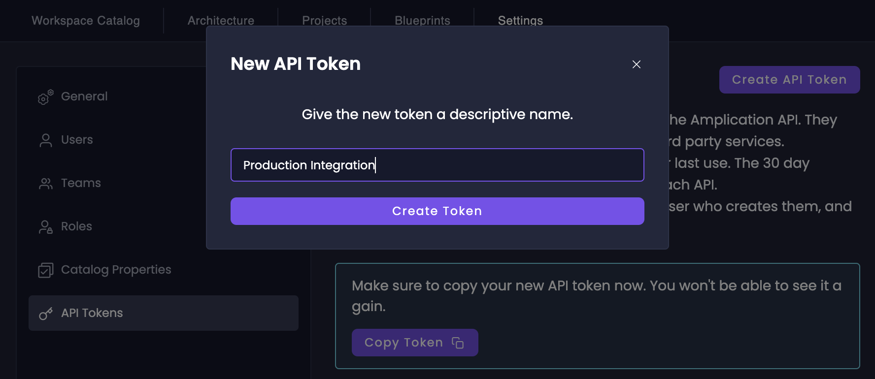 Create API Token