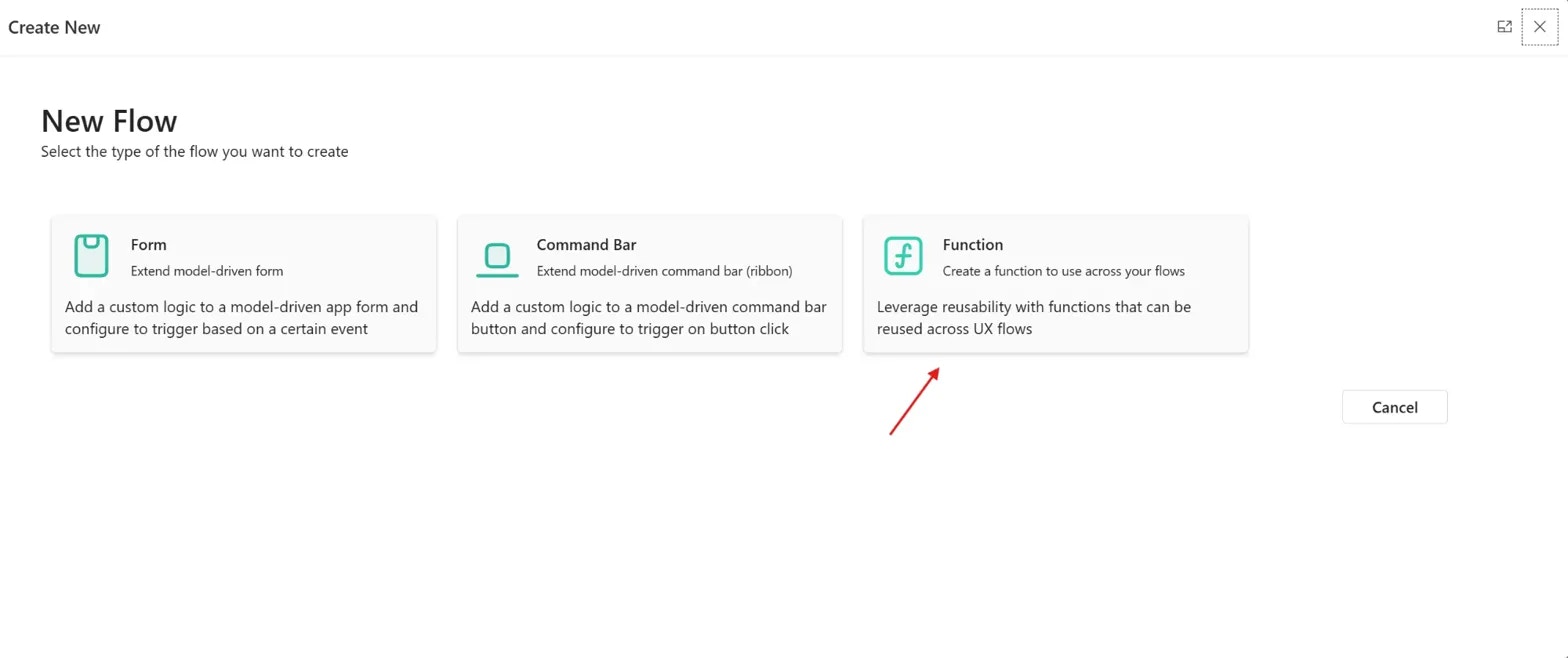 Select Function Type