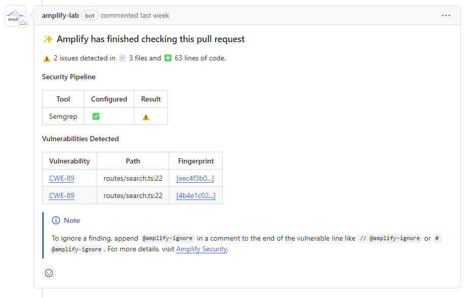 Vulnerability Notification