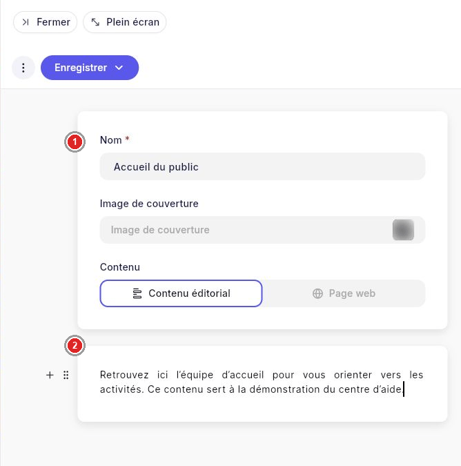 Fiche de contenu d’un point d’intérêt.