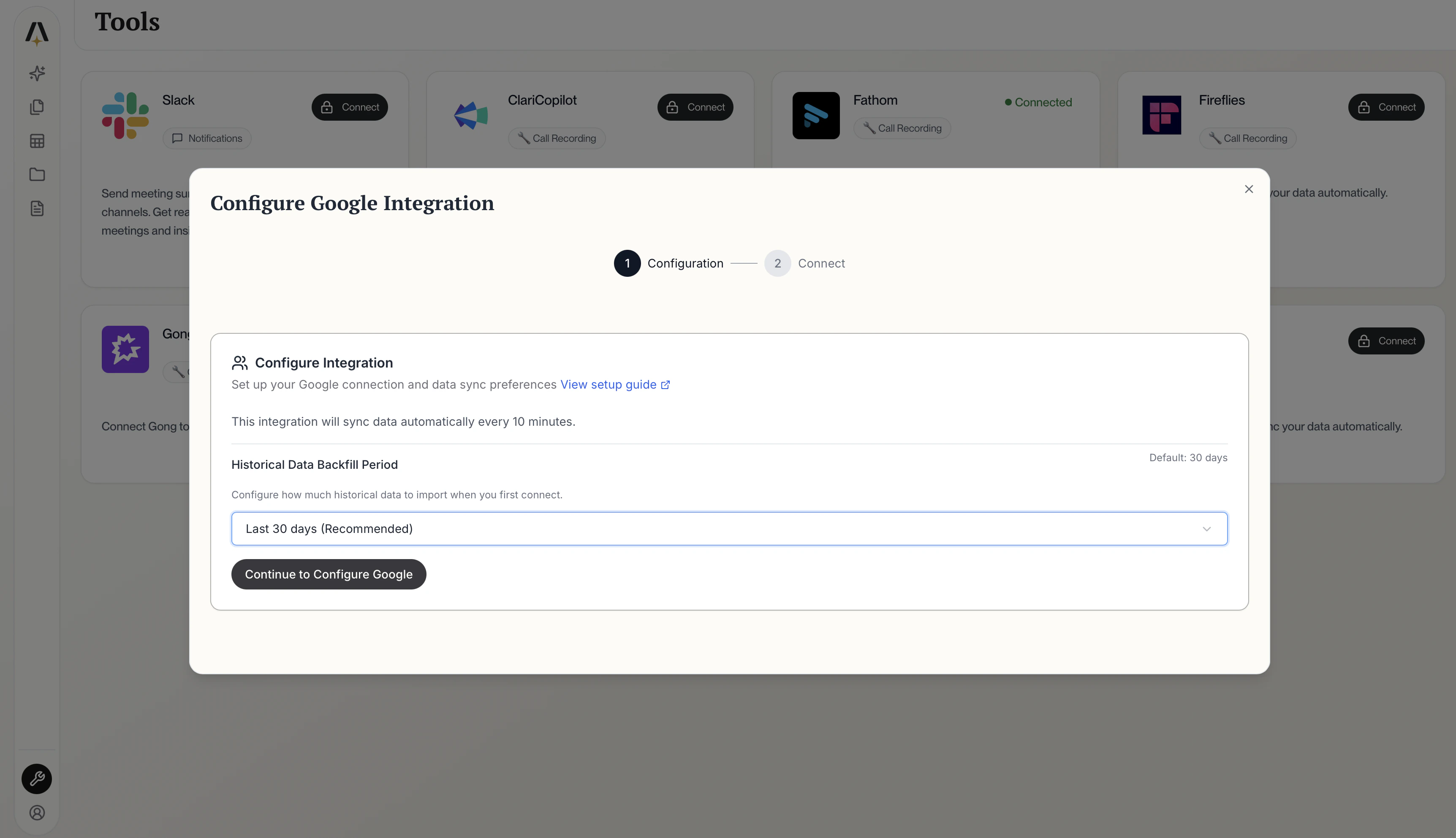 Install Google Integration