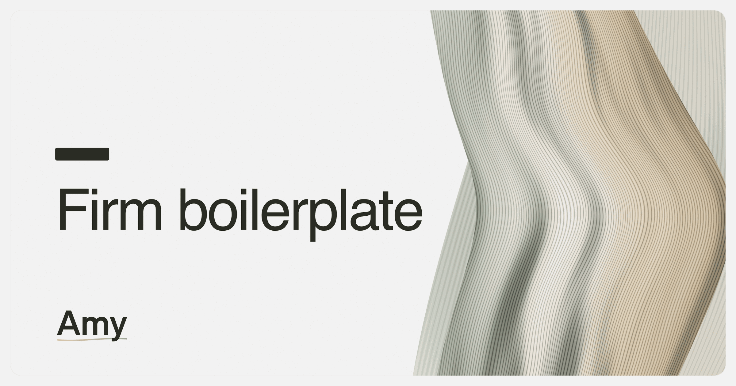 Firm boilerplate