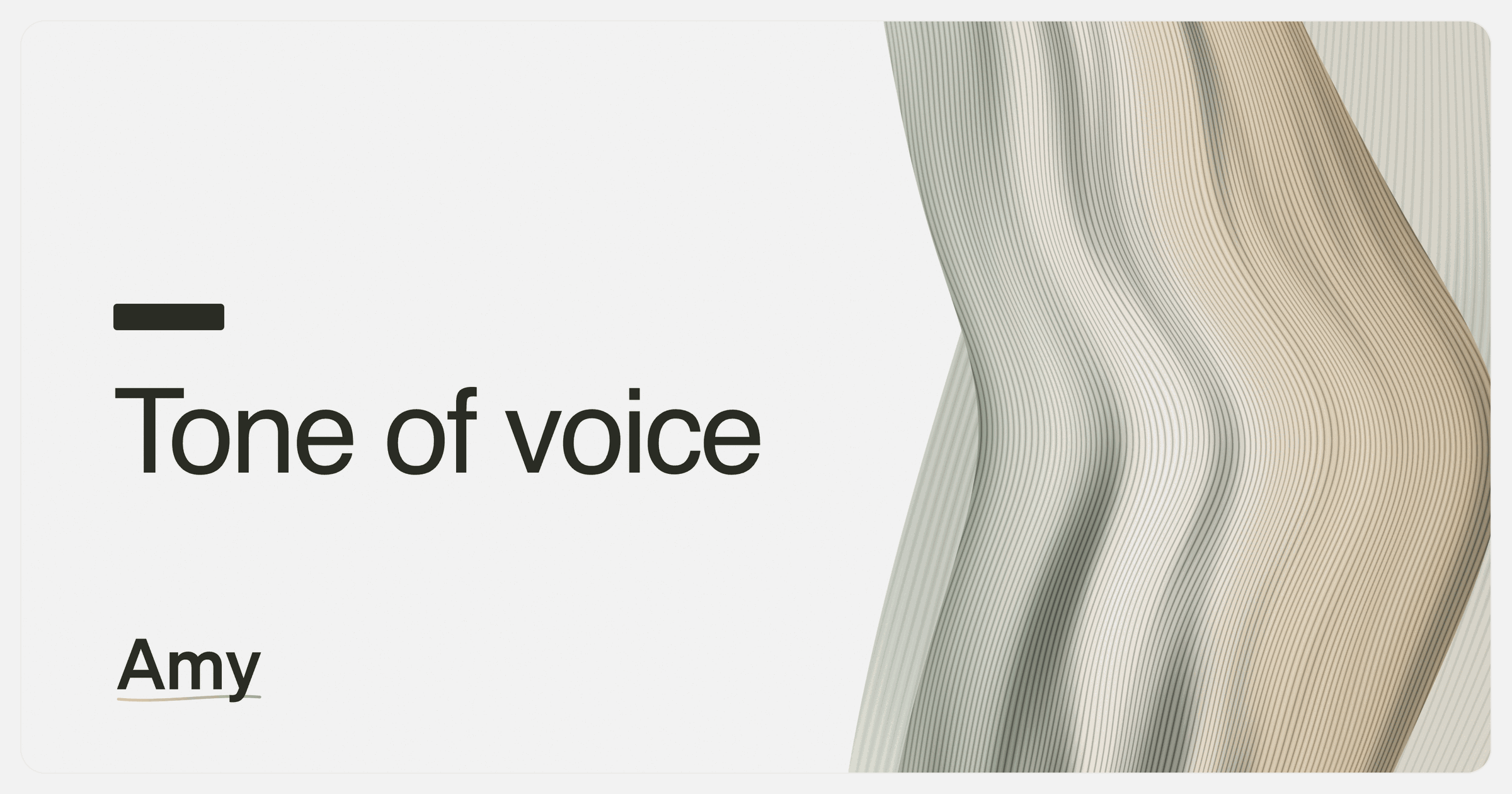 Tone of voice