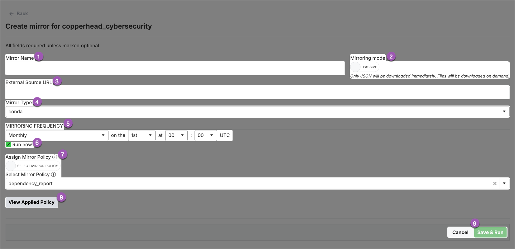 conda mirror configurations