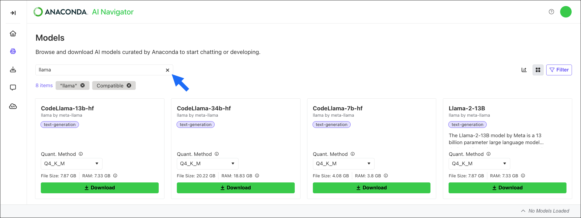 models page search box