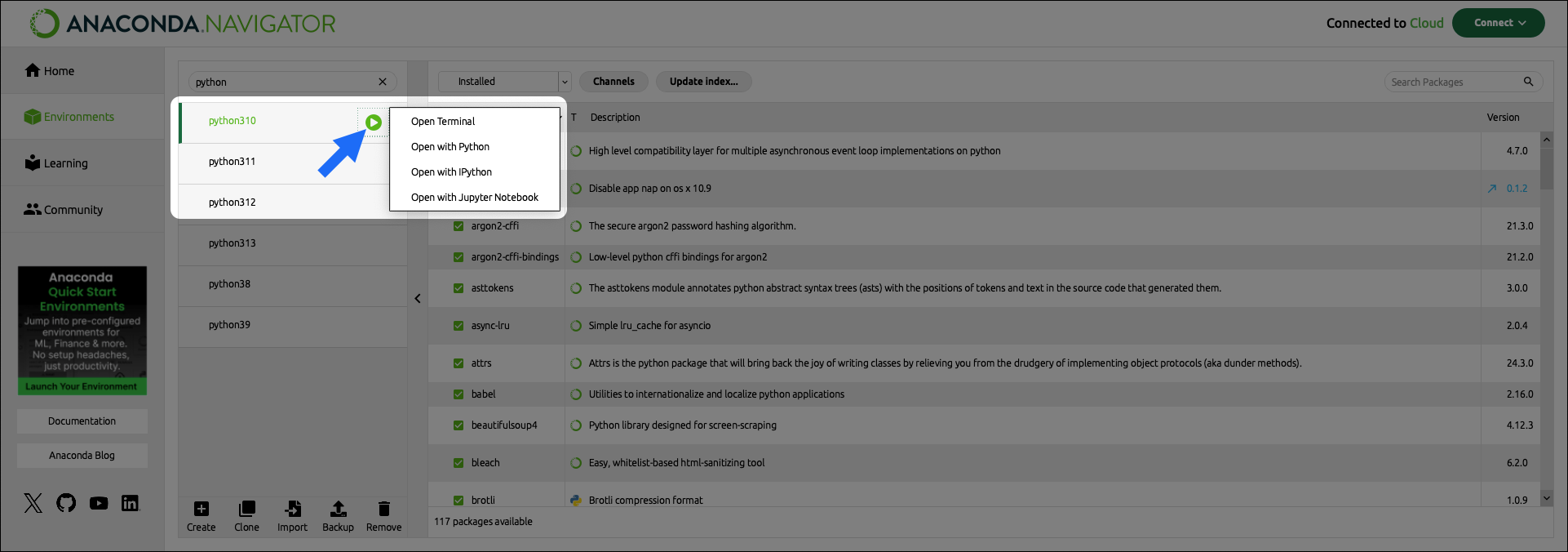 environment use options