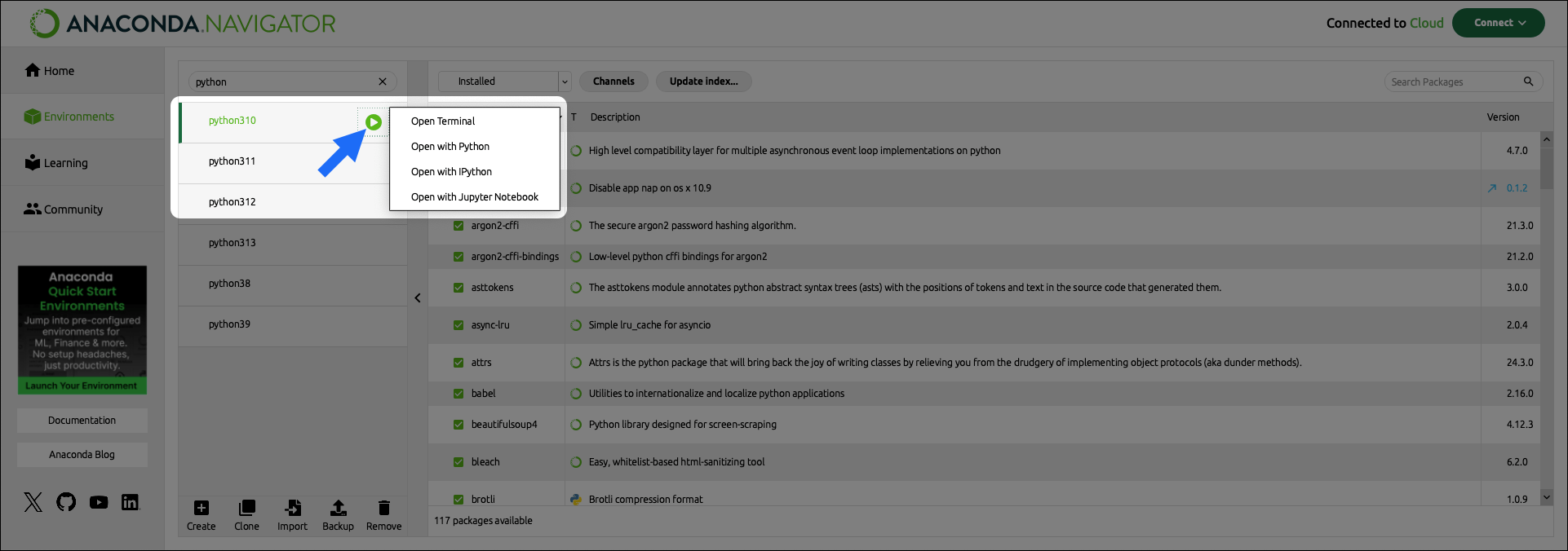 environment use options