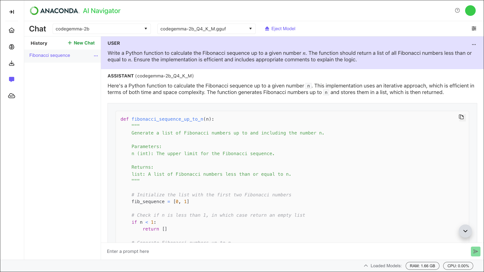 ai navigator chat interface