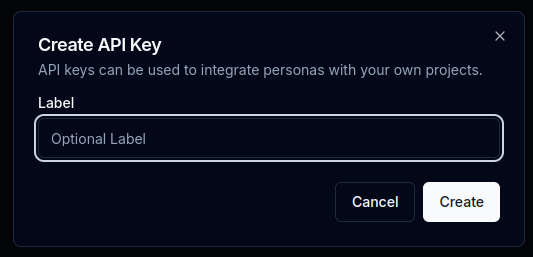Create a new API key