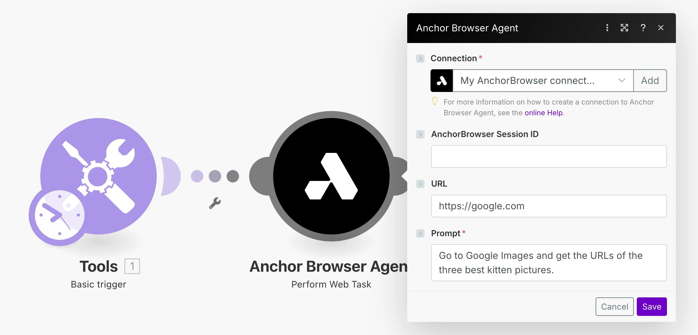 Our AI Web Task module