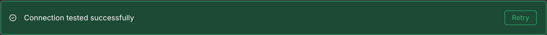 Credentials tested successfully
