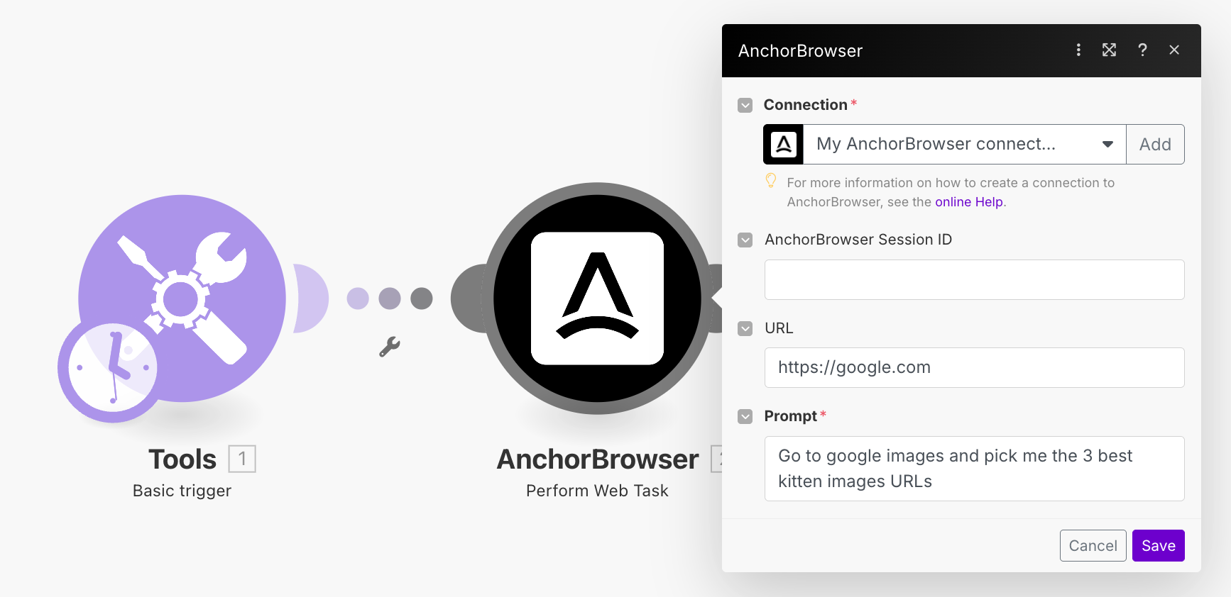 Our AI Web Task module