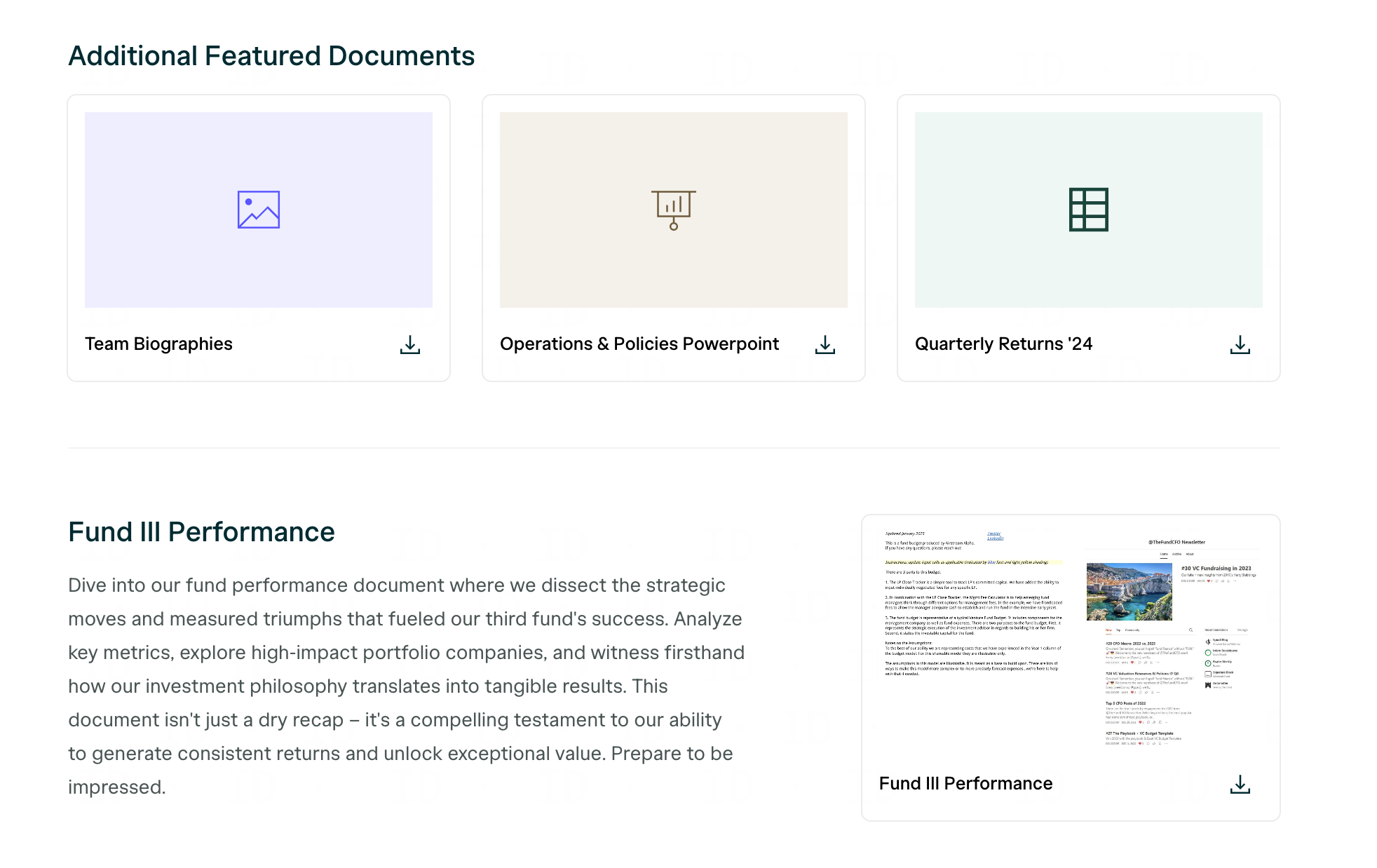 Featured Document Section