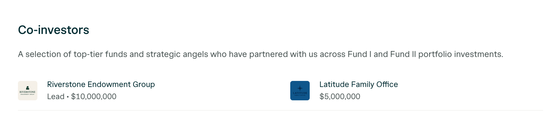 Co Investors Section Pn