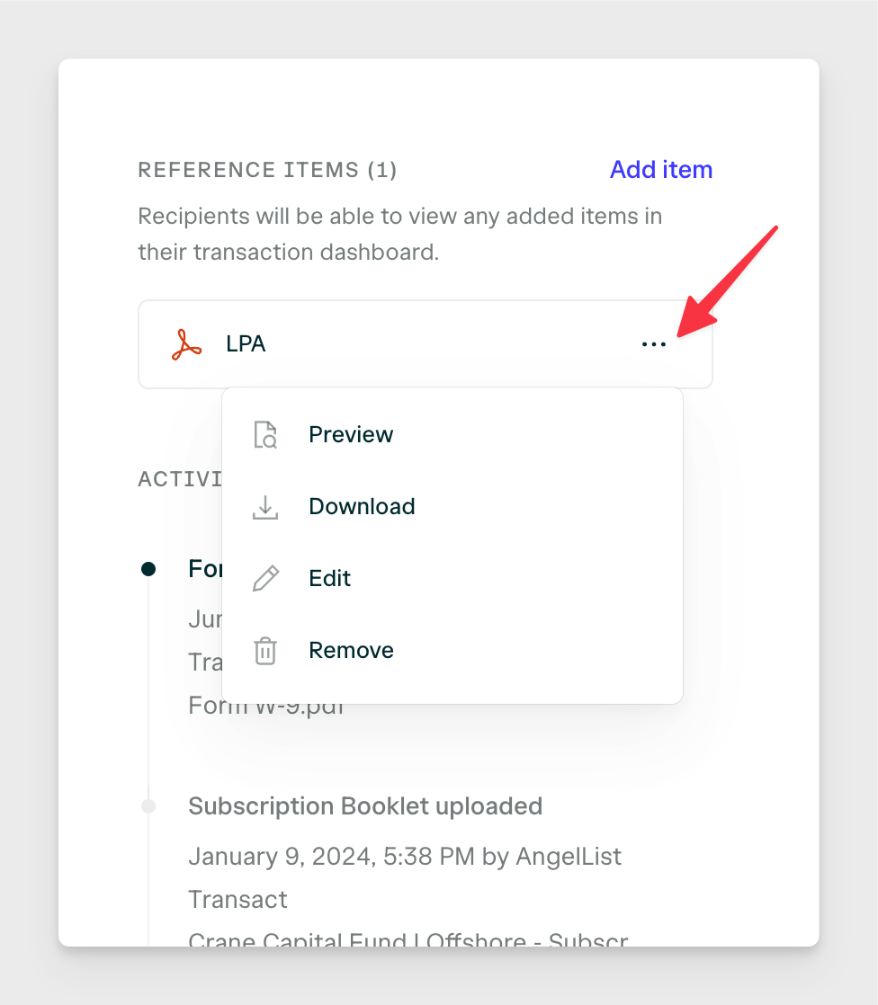 Updating Reference Documents - AngelList Investor Management Help Center