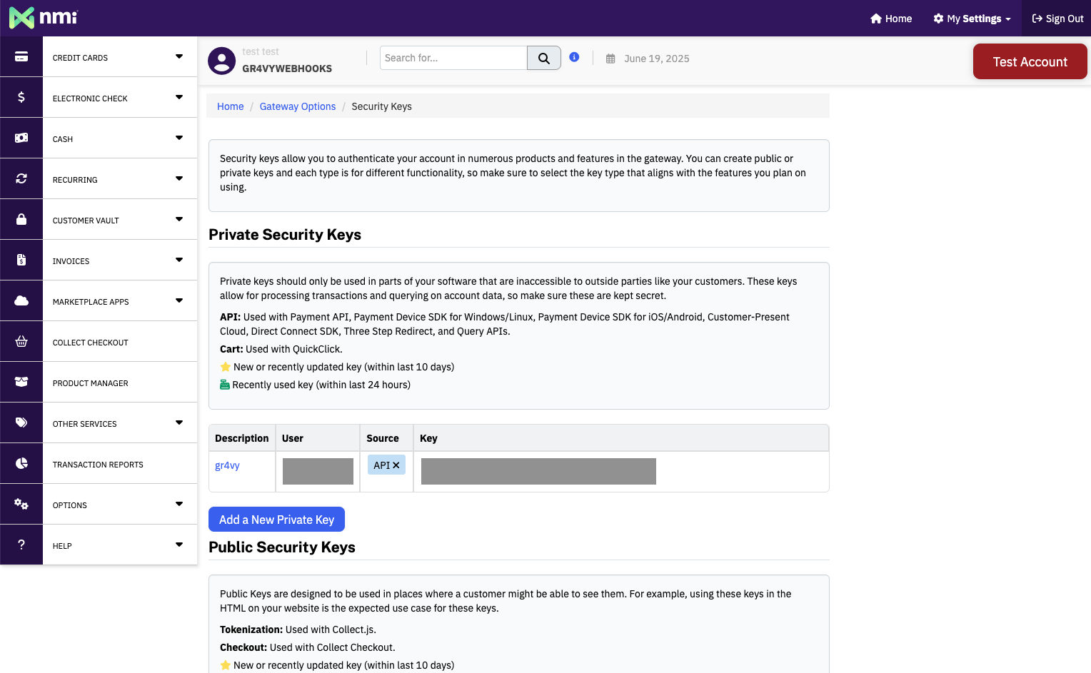 NMI Security Key