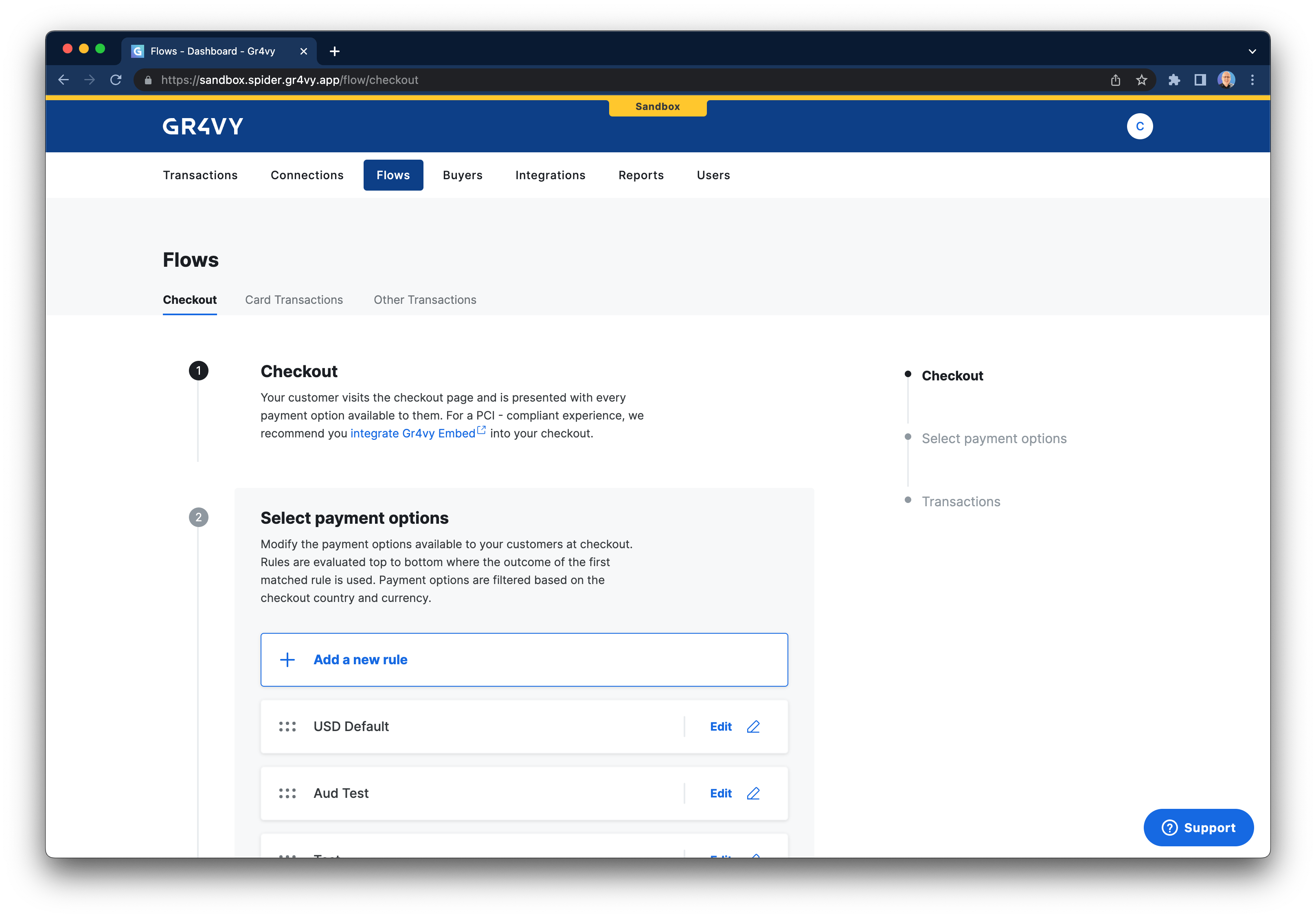 Flow dashboard