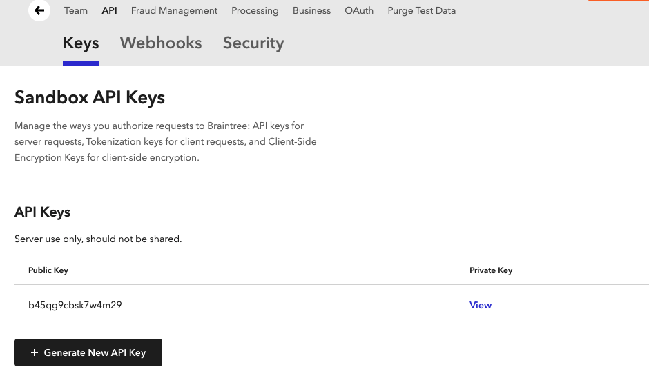Braintree Keys