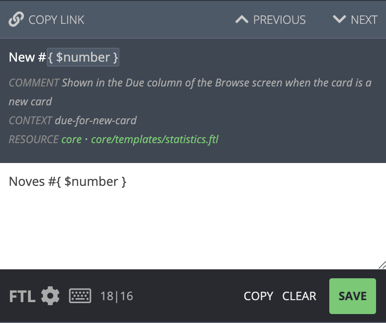 Editing a translation string to add plurals